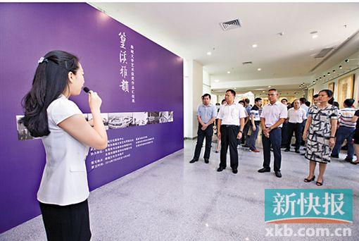 ■圖為首場展覽,主題為“篁溪雅韻——南城文學藝術獲獎作品匯報展”。